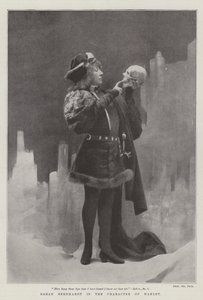 Sarah Bernhardt in de rol van Hamlet door English Photographer