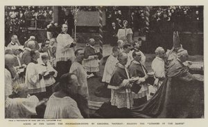 Scène bij het Leggen van de Eerste Steen door Kardinaal Vaughan, het Lezen van de Litanieën van de Heiligen door English Photographer
