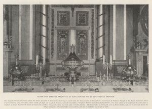 Zilververgulde epergne aangeboden aan koning Edward VII door de Duitse keizer door English Photographer