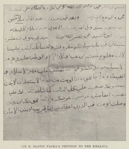 Het verzoekschrift van Sir R Slatin Pasha aan de Khalifa