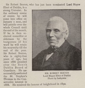 Sir Robert Sexton door English Photographer