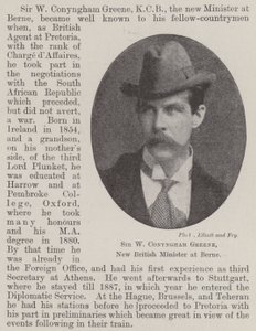 Sir W Conyngham Greene, nieuwe Britse minister in Bern door English Photographer