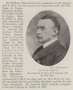 Sir W E Garstin, onderscheiden voor diensten in verband met de Nijl-dam door English Photographer