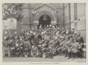 Soldaten van de koningin, een jubileumgroep van kolonialen door English Photographer