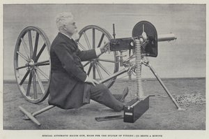 Speciale automatische Maxim-geweer, gemaakt voor de Sultan van Turkije, 770 schoten per minuut door English Photographer