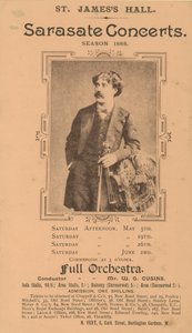 St Jamess Hall Sarasate Concerten door English Photographer