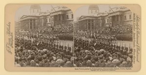 Stereografische afdruk van het diamanten jubileum van koningin Victoria door English Photographer