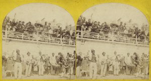 Stereoscopisch beeld van Brighton strand door English Photographer