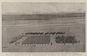 Het 1e Bataljon van het Leicestershire Regiment op Parade in Ladysmith door English Photographer