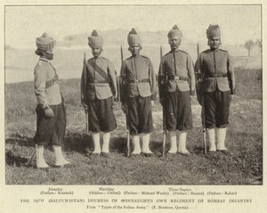Het 24e (Baluchistan) Hertogin van Connaughts Eigen Regiment van Bombay Infanterie door English Photographer