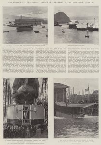 De America Cup-uitdager, tewaterlating van Shamrock II in Dumbarton, 20 april door English Photographer