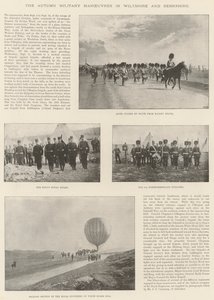 De herfst militaire manoeuvres in Wiltshire en Berkshire