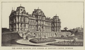 Het Bowes Museum, net geopend in Barnard Castle, Durham door English Photographer
