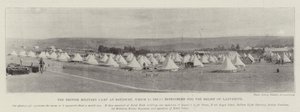 Het Britse Militaire Kamp in Estcourt, dat wordt versterkt voor de Bevrijding van Ladysmith