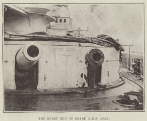 Het Gebarsten Kanon aan Boord van HMS Ajax door English Photographer