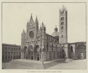 De kathedraal van Siena, Italië, onlangs beschadigd door brand door English Photographer