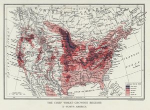 De belangrijkste tarwegebieden, Noord-Amerika door English Photographer