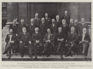 De Conferentie van Koloniale Eerste Ministers met Mr Chamberlain in het Koloniaal Kantoor