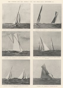De wedstrijd om de America Cup, de eerste race, 26 september door English Photographer
