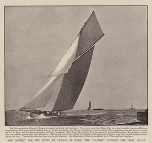 De wedstrijd om de Coupe de France in Ryde, de Laurea wint de eerste wedstrijd door English Photographer