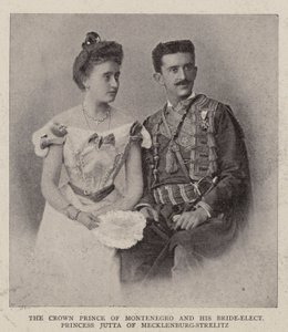 De kroonprins van Montenegro en zijn bruid prinses Jutta van Mecklenburg-Strelitz door English Photographer