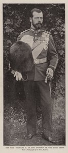De Tsaar Nicolaas II in het uniform van de Scots Greys