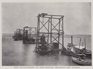 De ontwikkeling van Soedan, de Atbara overbruggen door English Photographer