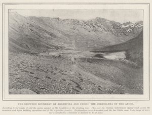 De betwiste grens van Argentinië en Chili, de Cordillera van de Andes door English Photographer