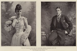 De hertog van Orleans, geboren 1869, en prinses Helene van Orleans, geboren 1871, zoon en dochter van de wijlen graaf van Parijs