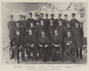 De hertog van York en zijn officieren aan boord van de Crescent door English Photographer