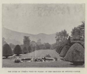 Het Bezoek van de Hertog van York aan Wales, in de Tuinen van Gwydyr Castle door English Photographer