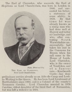 De graaf van Clarendon, nieuwe Lord Chamberlain door English Photographer