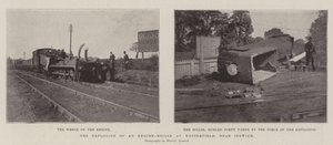 De explosie van een motorboiler in Westerfield, nabij Ipswich door English Photographer