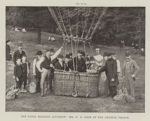 Het Fatale Ballonongeluk, de Heer W D Dale in het Crystal Palace door English Photographer