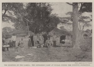 De Gevechten aan de Gambia, het Kamp van de Gouverneur bij Bullal tijdens de Strafexpeditie