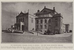 De aanstaande Wagner-cycli in München, het nieuwe Prinz Regenten Theater door English Photographer