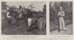 De Franse agressies in West-Afrika, typen van Franse en inheemse soldaten betrokken bij de opmars door English Photographer