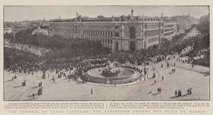 De begrafenis van Senor Castelar, de processie die de Plaza de Madrid passeert door English Photographer