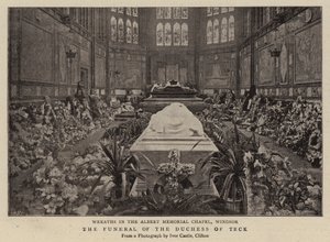De begrafenis van de hertogin van Teck