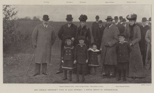 Het Bezoek van de Duitse Keizer aan Koning Edward, een Koninklijke Groep in Sandringham