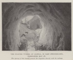 De Gletsjertunnel bij Albula, in Oost-Zwitserland, voltooid op 28 mei door English Photographer
