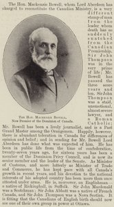 De Honourable Mackenzie Bowell, nieuwe premier van het Dominion van Canada door English Photographer