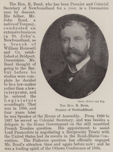 De eerwaarde R Bond, premier van Newfoundland door English Photographer