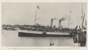 De Islander, Vlaggenschip van de Canadian Pacific Alaskan Line, vergaan door een IJsberg bij Juneau, Alaska, 16 augustus door English Photographer