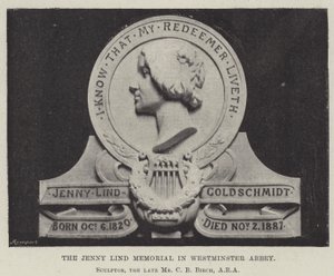 Het Jenny Lind Monument in Westminster Abbey door English Photographer