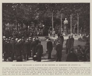 De Keizer onthult een Standbeeld van zijn Moeder in Homburg op 19 augustus door English Photographer