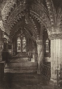 De Lady Chapel, Rosslyn Chapel, Midlothian (zw/w foto) door English Photographer