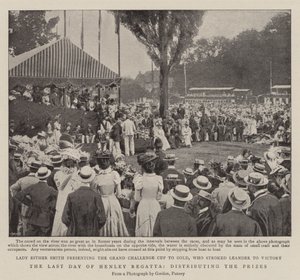 De laatste dag van Henley Regatta, het uitreiken van de prijzen door English Photographer