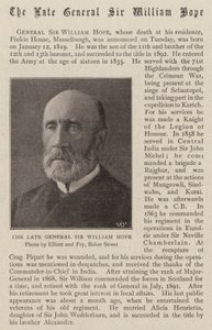 De overleden generaal Sir William Hope door English Photographer