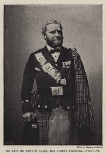 De overleden heer Francis Clark, de persoonlijke bediende van de koningin door English Photographer